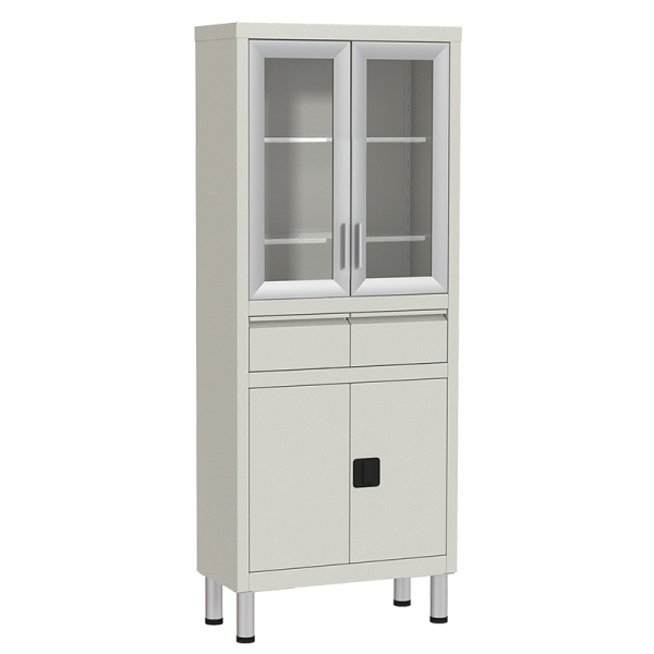 Шкаф двухстворчатый медицинский МСК-643.12 (ящики, двери белые)