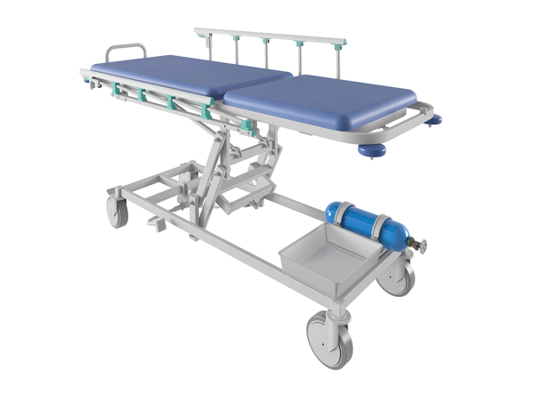 Тележка для перевозки больных Промет МД ТБЛ-02 (Тренделенбург/Антитренделенбург) (иск.кожа синяя)