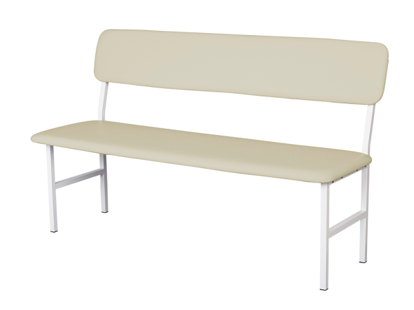 Банкетка со спинкой Промет МД БС (иск.кожа слоновая кость)