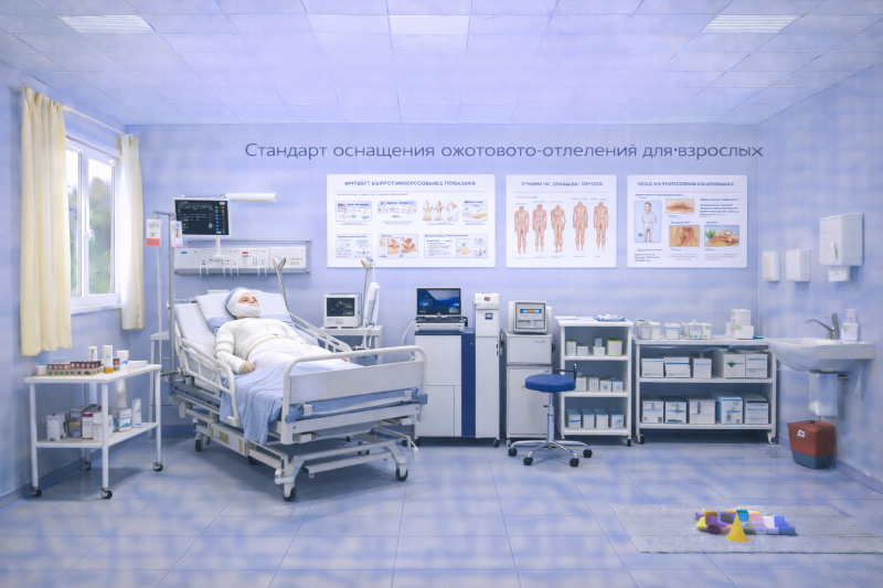 Стандарт оснащения ожогового отделения для взрослых
