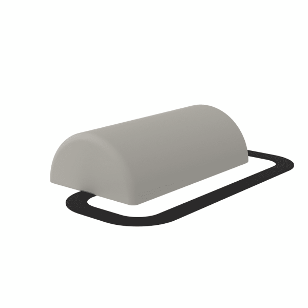 Мягкий регулируемый подголовник (кож.зам. серый (7001))