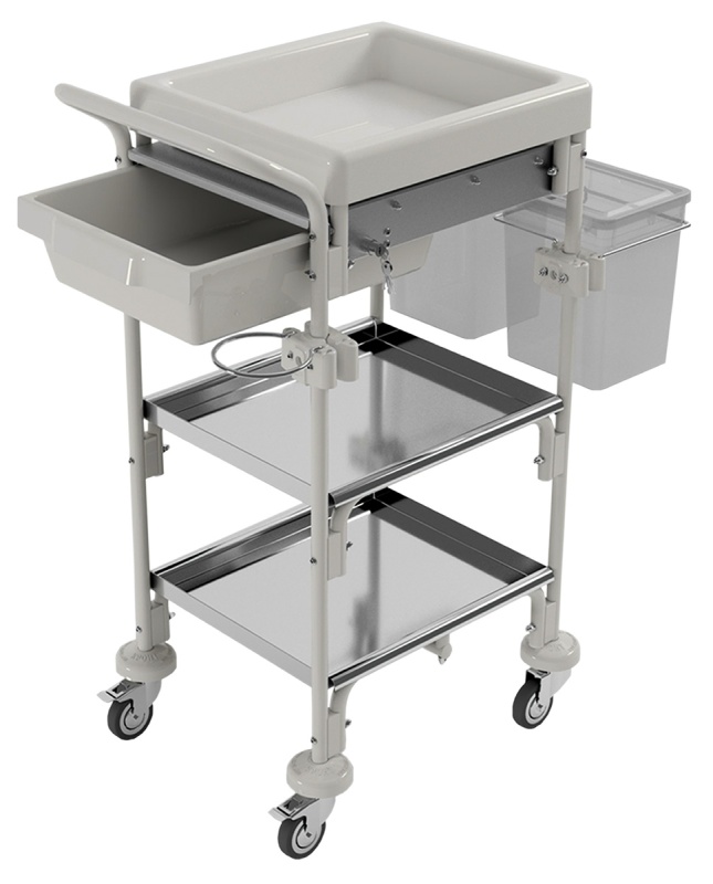 Столик манипуляционный ТМп-КРОНТ-1п (н/п нерж) с принадлежностями