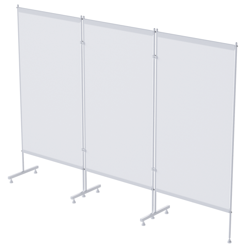 Ширма медицинская трёхсекционная МСК-3301-01 без колес