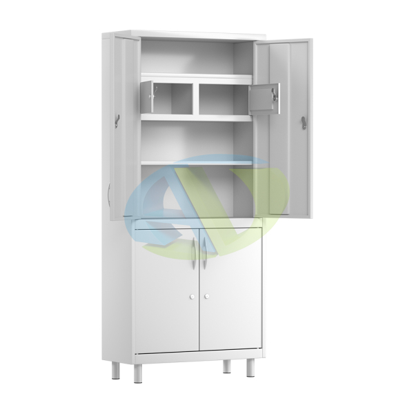 Шкаф медицинский АСК ШММ.02.01 (модель 2) с трейзером (белый)