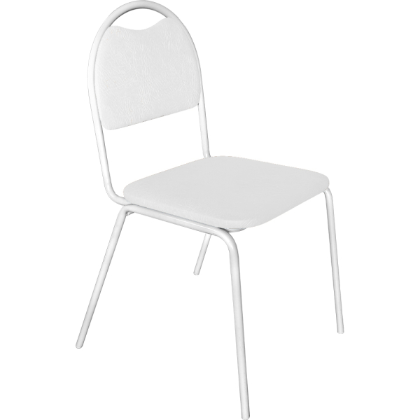 Стул медицинский для лечебных учреждений М11 (каркас белый, кож.зам.белый)