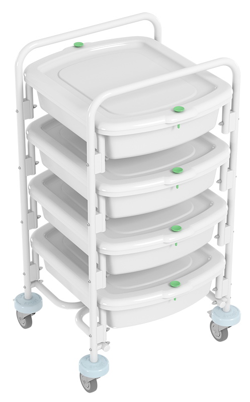 Тележка медицинская эндоскопическая ТКЭ-4-КРОНТ-1 с контейнерами