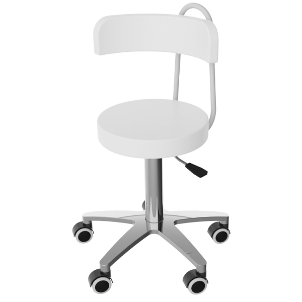 Стул медицинский со спинкой МСК-232 (обивка белая)