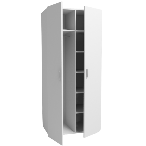 Шкаф медицинский для белья и одежды двухстворчатый МД-502 (цвет белый)