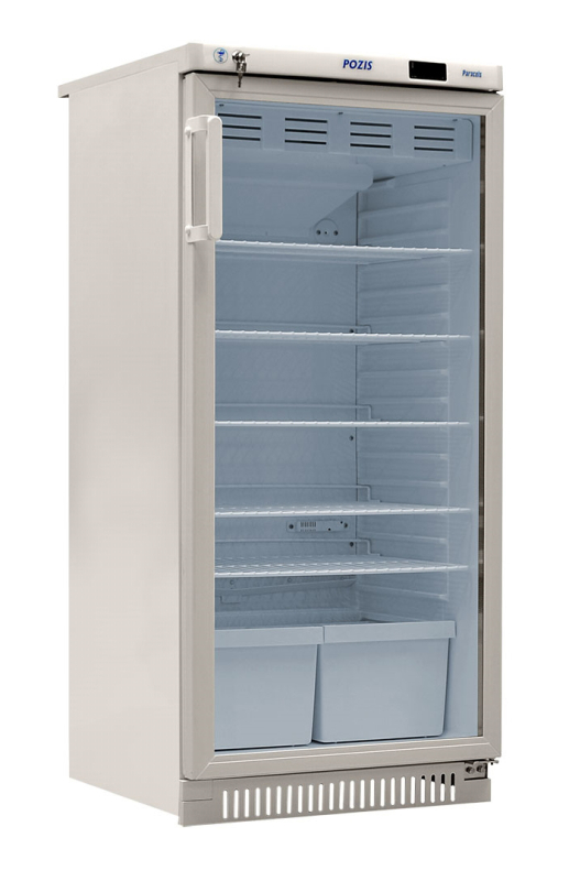 Холодильник фармацевтический ХФ-250-3 ПОЗИС со стеклянной дверью