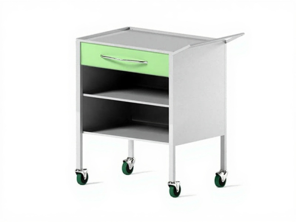 Столик манипуляционный Артинокс AR-H25 (белый RAL 9003, фасад - бело-зеленый RAL 6019)