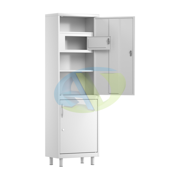 Шкаф медицинский АСК ШММ.01.01 (модель 2) с трейзером (белый)