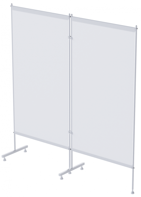 Ширма медицинская двухсекционная МСК-2301-01 без колес