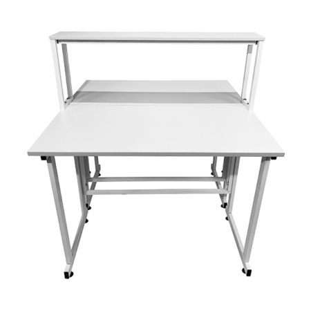 Стол лабораторный островной Сло 22.007 с надстройкой
