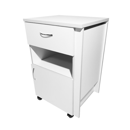 Тумба медицинская MD TМ 13.01 с откидным столиком (ящик, ниша, дверка)