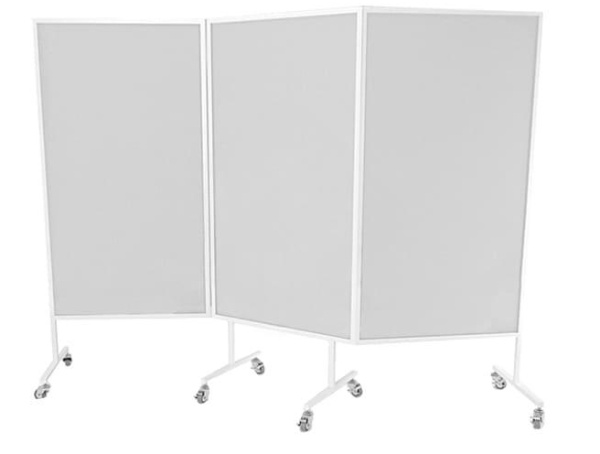 Ширма медицинская трехсекционная Артинокс AR-A12 на колесах
