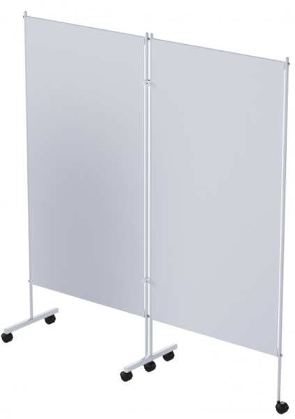 Ширма медицинская двухсекционная МСК-2301 на колесах