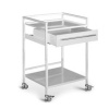 Стол медицинский передвижной СММП-08-Я-ФП один ящик, поддон (02-1, столешница мет/1ящик/поддон мет.)