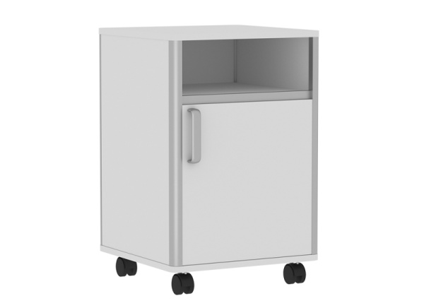 Тумба медицинская МДА-105.00 на колесах (ниша, дверь)