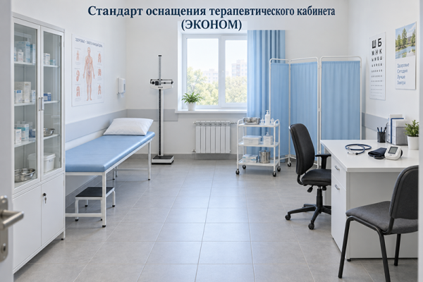 Стандарт оснащения терапевтического кабинета. (ЭКОНОМ)