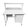 Стол лабораторный островной Сло 22.008 с надстройкой