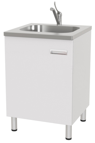 Стол-тумба лабораторный с мойкой СЛ-02-МСК (правая)