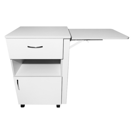 Тумба медицинская MD TМ 13.01 с откидным столиком (ящик, ниша, дверка)