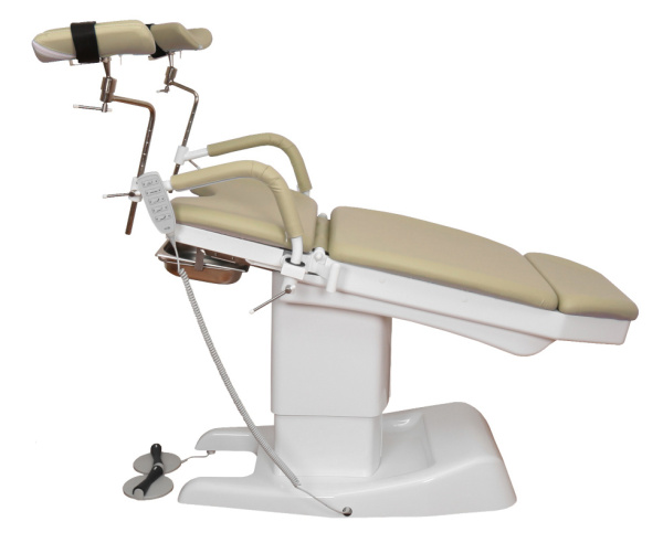 Кресло гинекологическое КГ-6 ДЗМО с электрической регулировкой высоты подколенников