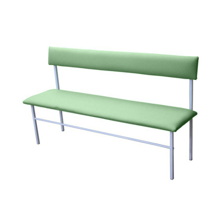 Банкетка со спинкой БМС-Горское (кож.зам. фисташковый (6006))