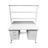 Стол лабораторный островной Сло 22.024 с надстройкой
