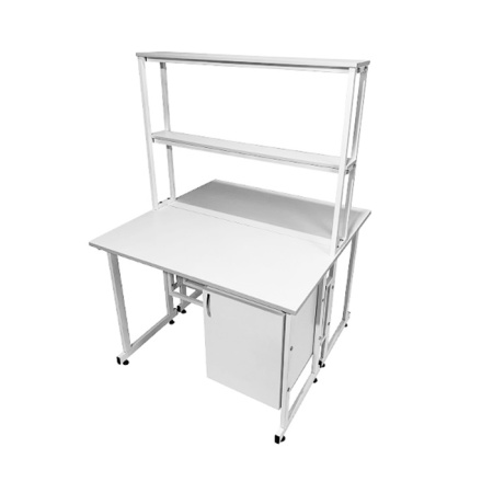 Стол лабораторный островной Сло 22.014 с надстройкой