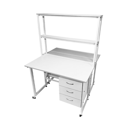 Стол лабораторный островной Сло 22.015 с надстройкой