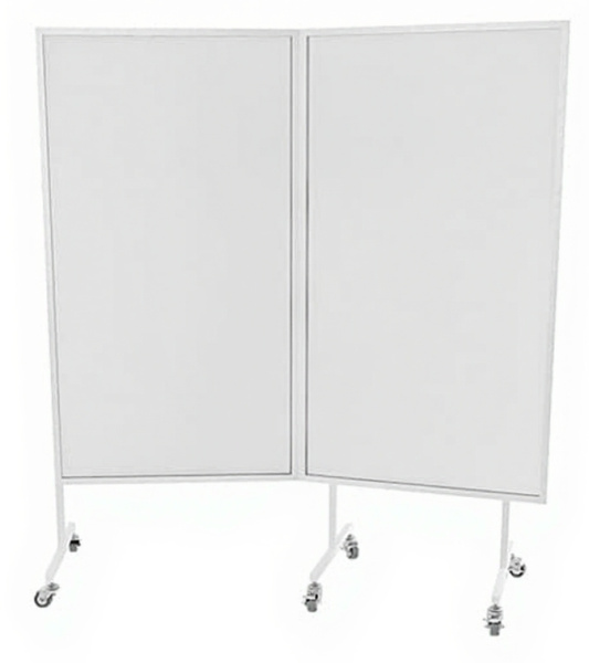 Ширма медицинская двухсекционная Артинокс AR-A14 на колесах