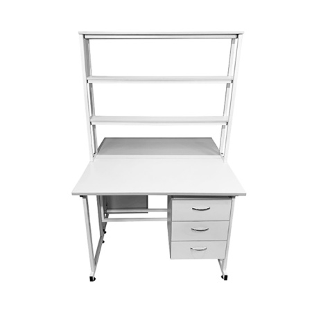 Стол лабораторный островной Сло 22.021 с надстройкой