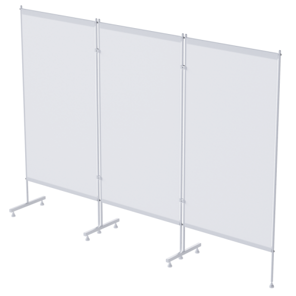 Ширма медицинская трёхсекционная МСК-3301-01 без колес
