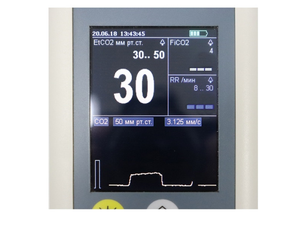 Монитор CO2 (капнограф) портативный реанимационный КапноТест Медплант (датчик Россия)