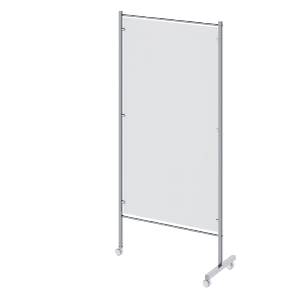 Ширма медицинская односекционная МСК-5303П на колесах (нержавеющая сталь)