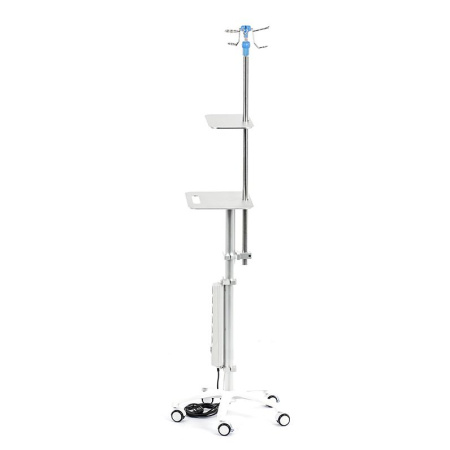 Штатив для длительных вливаний МЕТ FM-160  с двумя полками для шприцевых насосов и мониторов слежения