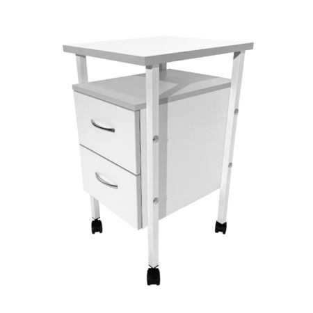 Тумба медицинская на металлокаркасе MD TМ 13.05 (сквозная ниша, два ящика)