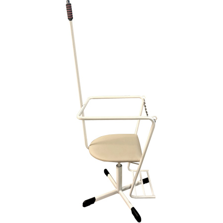 Кресло вращающееся М100 для тренировки вестибулярного аппарата (каркас белый, кож.зам. ц276 т4934 слоновая кость)