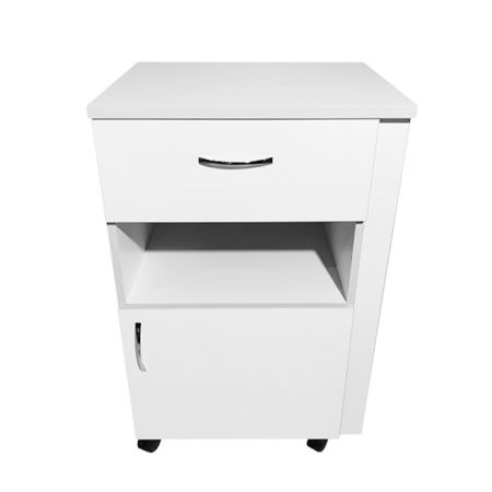 Тумба медицинская MD TМ 13.01 с откидным столиком (ящик, ниша, дверка)