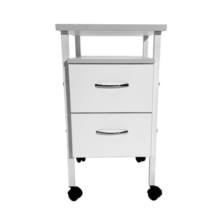 Тумба медицинская на металлокаркасе MD TМ 13.05 (сквозная ниша, два ящика)