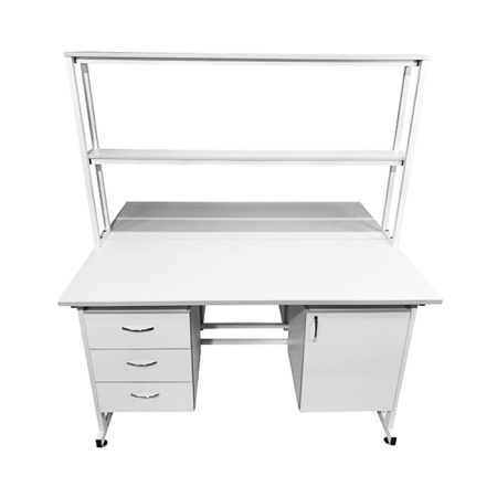 Стол лабораторный островной Сло 22.018 с надстройкой