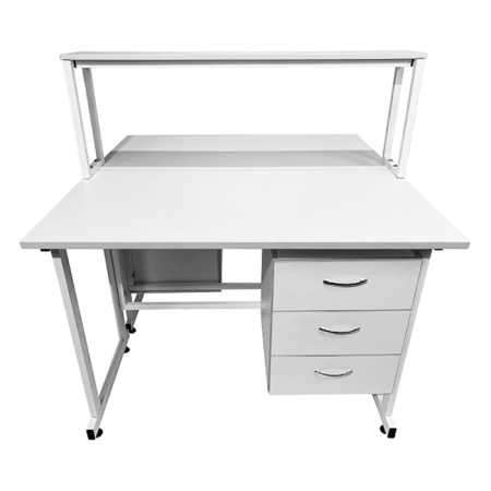 Стол лабораторный островной Сло 22.009 с надстройкой